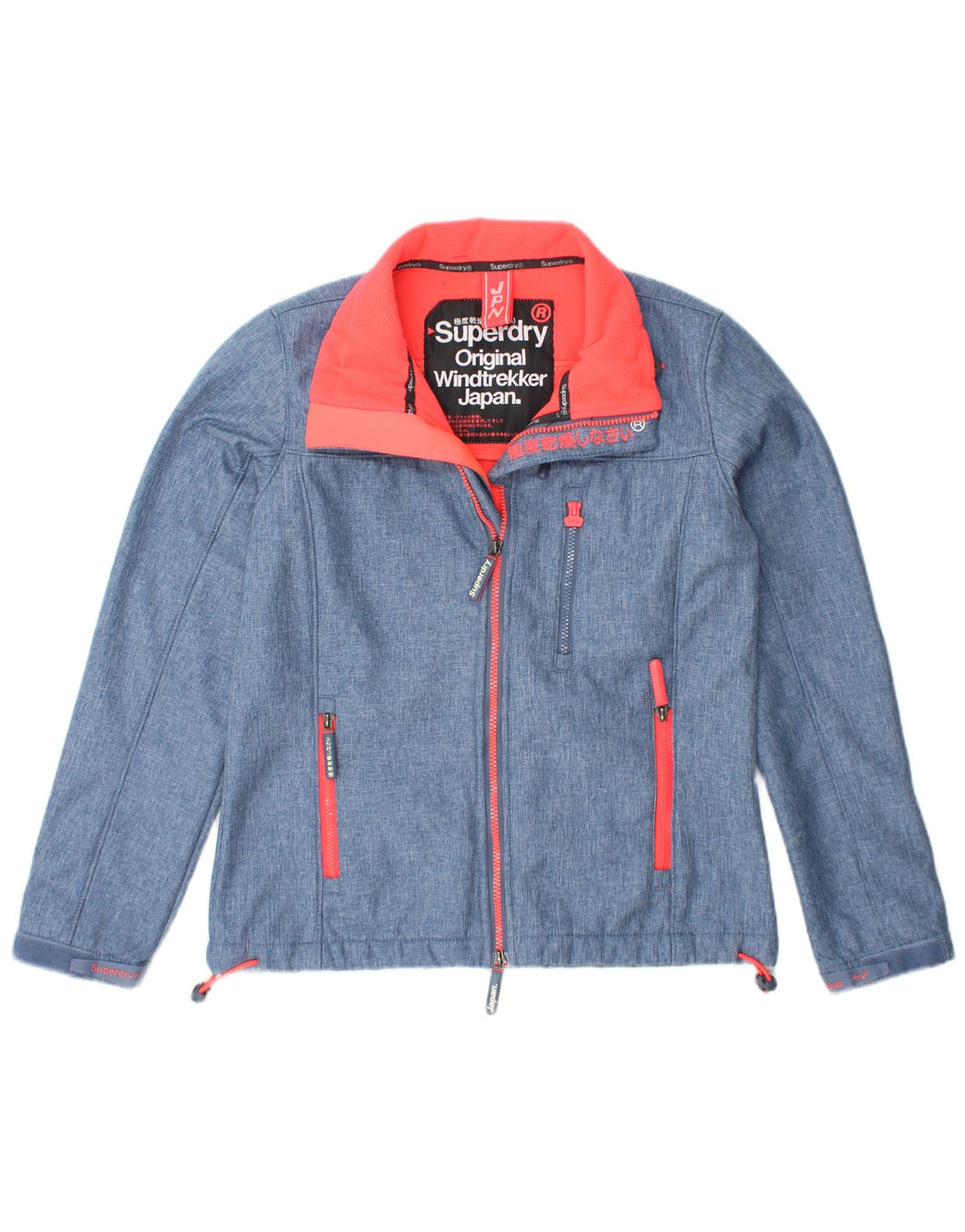 SUPERDRY Veste coupe-vent Windtrekker pour femme UK 14 Bleu moyen Polyester