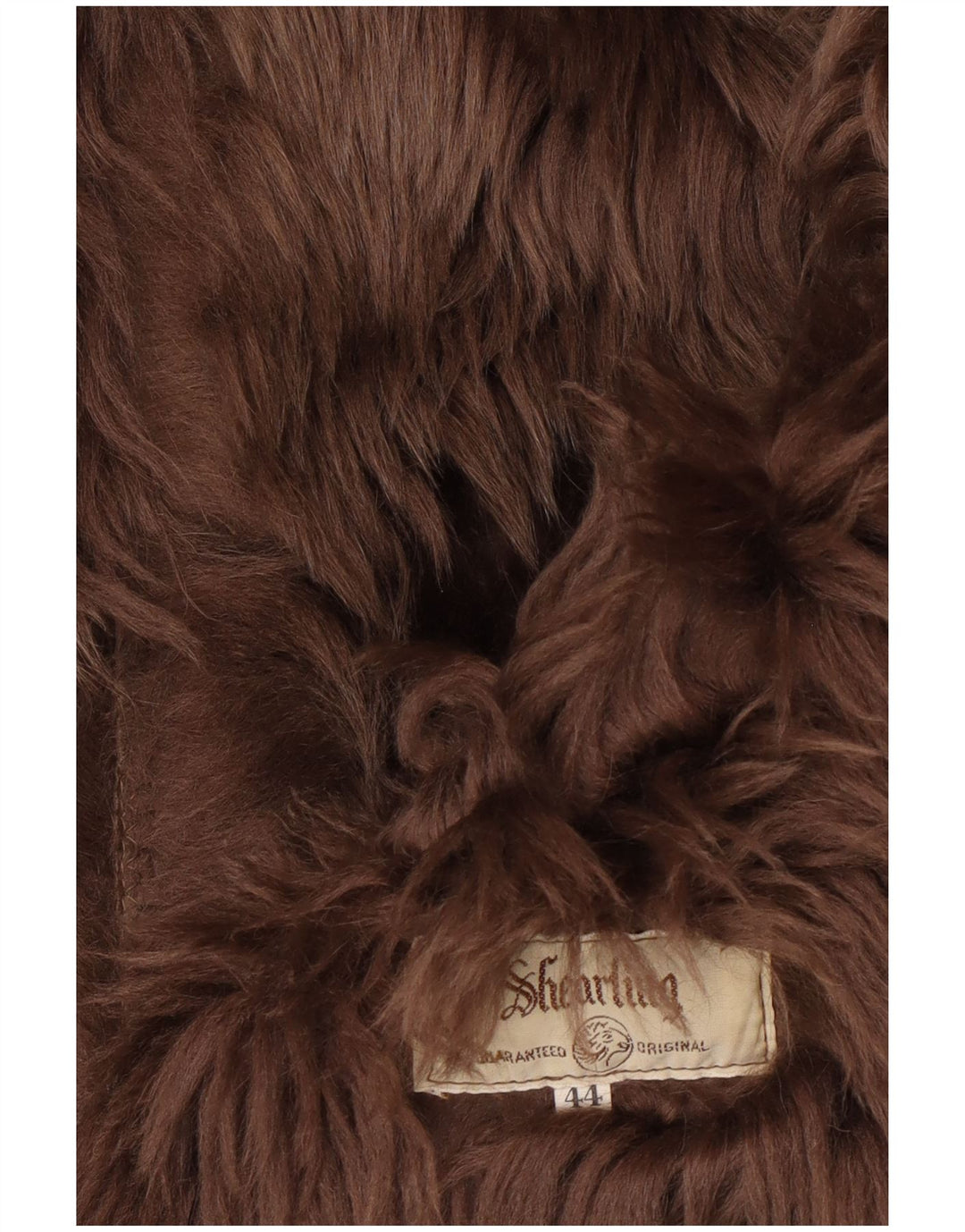 vintage Femme Manteau en peau de mouton surdimensionné IT 44 Shearling brun moyen