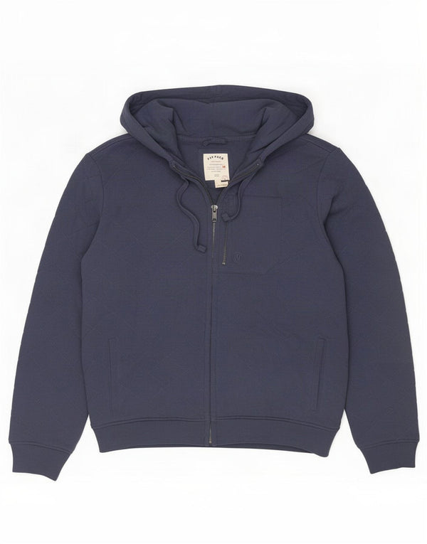 Fat Face Pull à capuche zippé pour homme en coton bleu marine Taille L