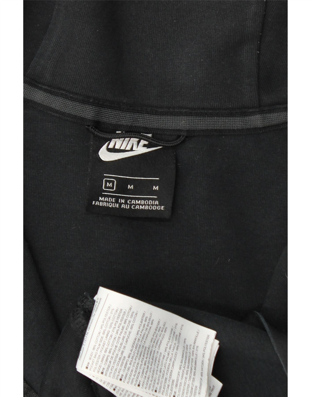 Nike Sweat à capuche zippé pour homme en coton noir moyen