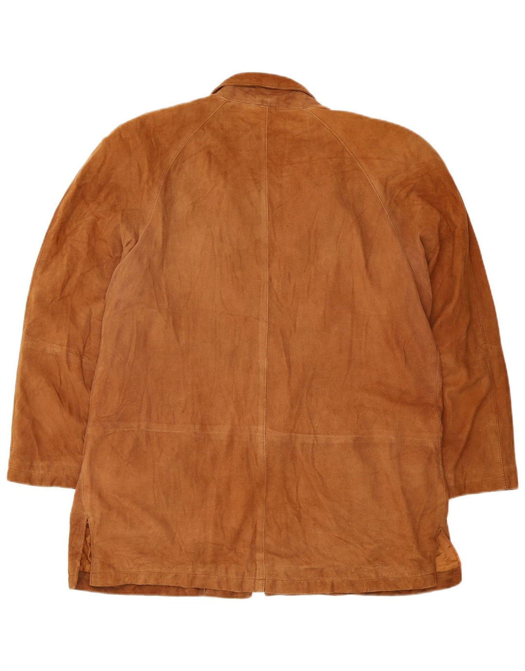 vintage Femme 2 Boutons Blazer En Daim Veste UK 12 Cuir Beige Moyen