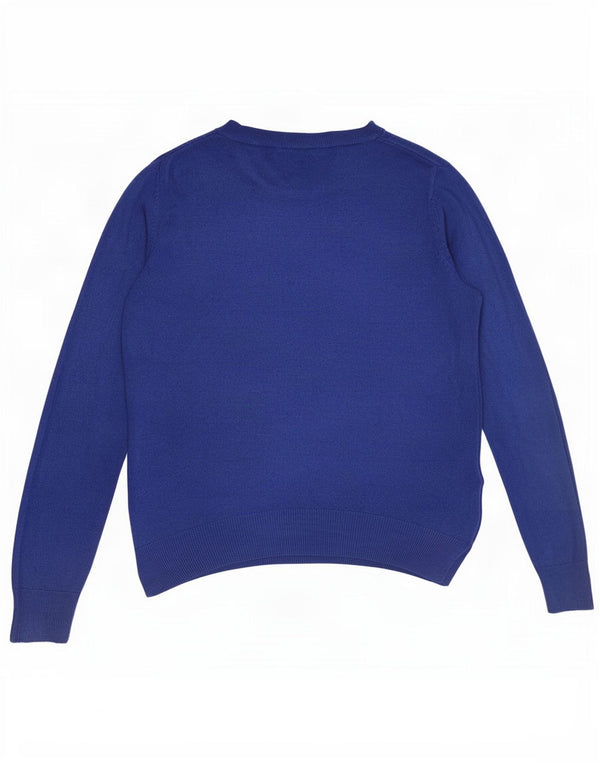 Marks & Spencer Pull col bateau pour femme UK 12 Bleu moyen Acrylique