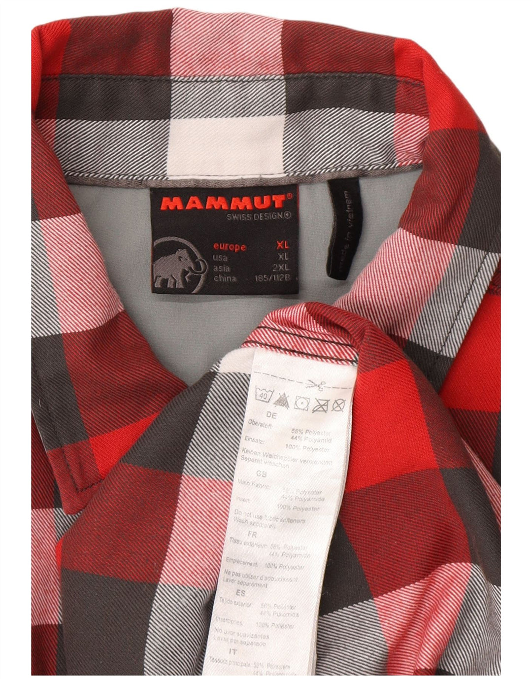 Mammut Chemise Flanelle Homme XL Rouge Carreaux Polyester