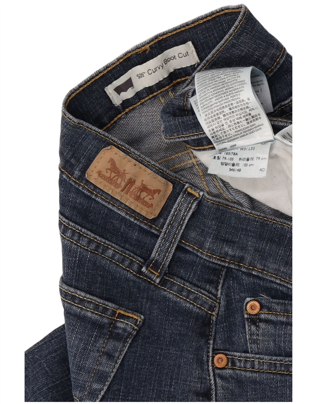 Levi's Jean Bootcut Curvy 529 Femme W31 L32 Bleu Coton