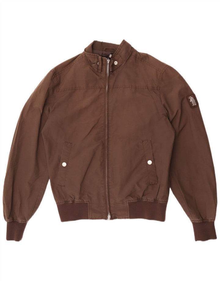 Refrigue Veste Bomber Homme UK 40 Large Marron Nylon