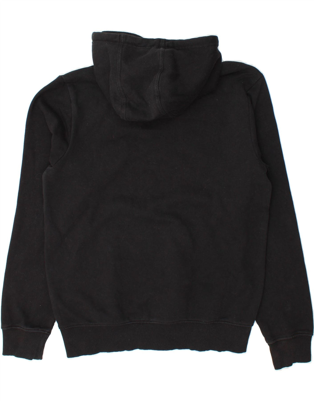 KAPPA Mens Graphic Hoodie Jumper Small Black Cotton Vintage Kappa and Second-Hand Kappa from Messina Hembry 