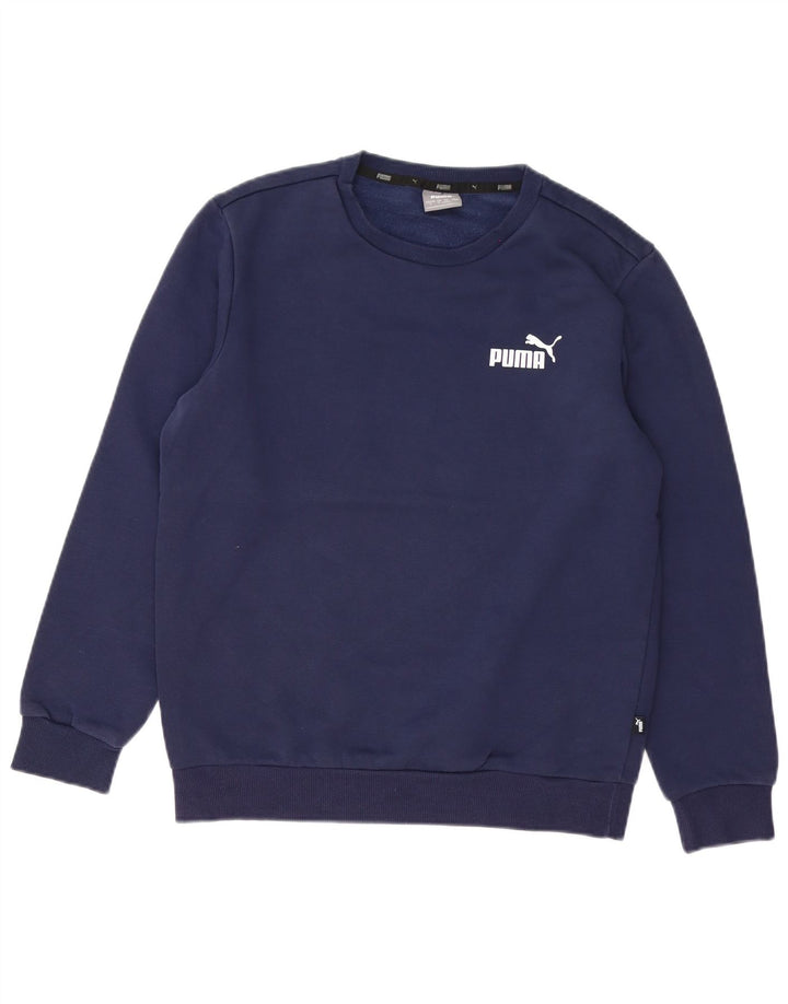 Puma Sweat-shirt pour homme en coton bleu marine Taille S