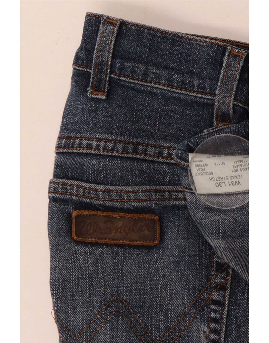 Wrangler Jean Droit Texas Stretch Homme W31 L30 Bleu Coton