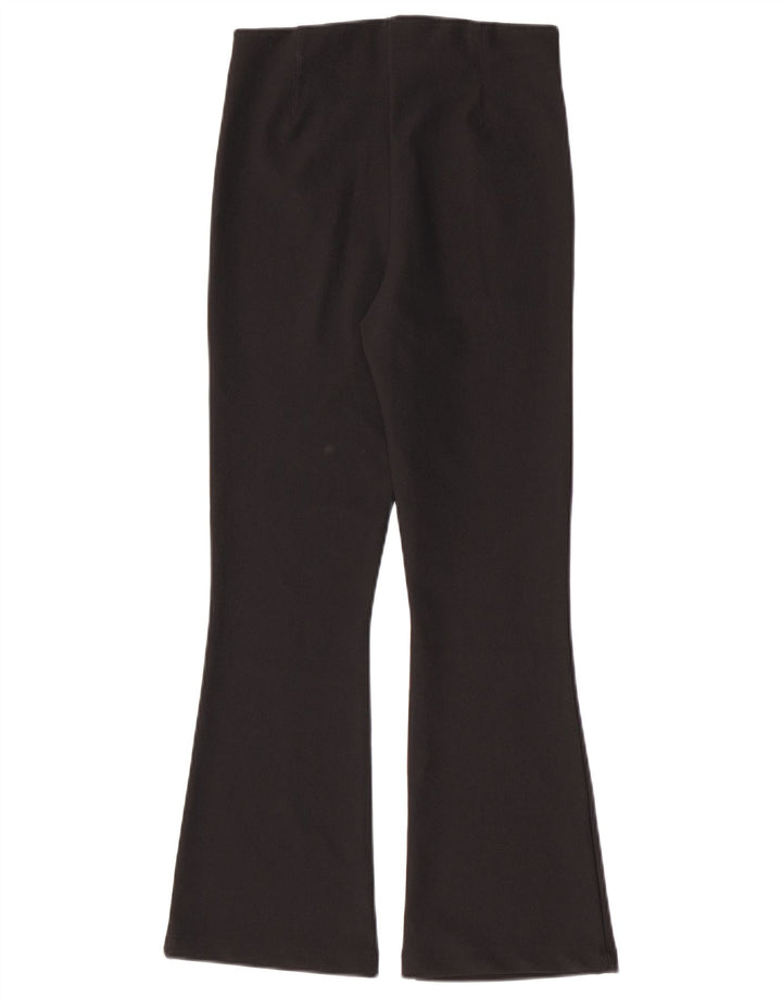 Zara Femmes Flare Leggings UK 12 Moyen Noir Polyester