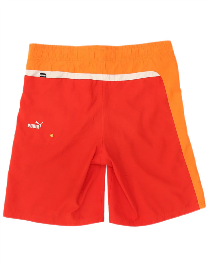 Puma Short de Bain Graphic Homme Rouge Moyen Colourblock