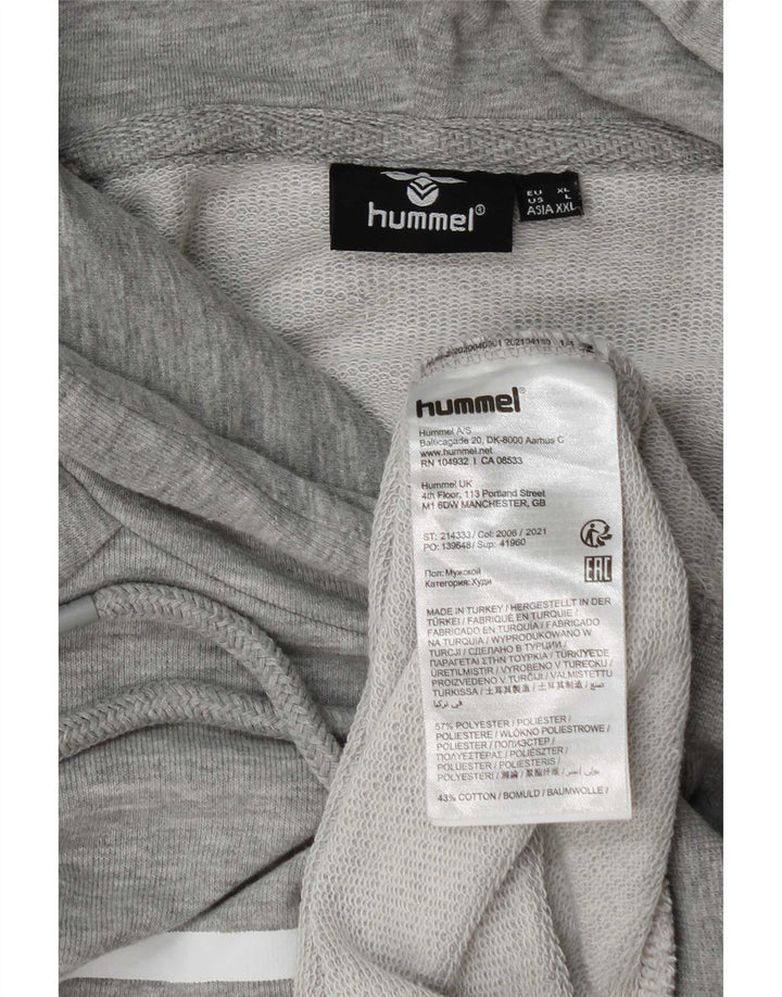 Hummel Pull à capuche graphique XL Homme Gris Moucheté Polyester