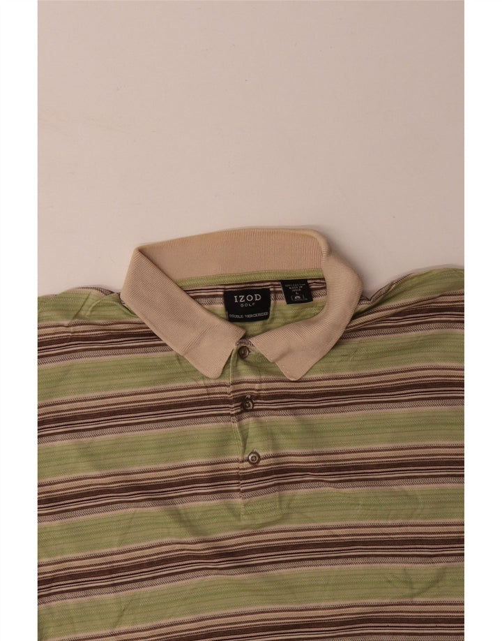 IZOD Polo Homme Grand Gris Rayé Coton