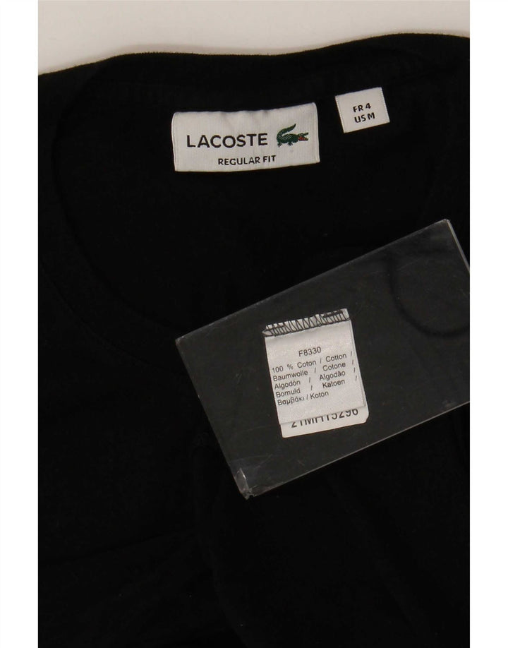 Lacoste T-shirt coupe régulière pour hommes, taille 4, coton noir moyen
