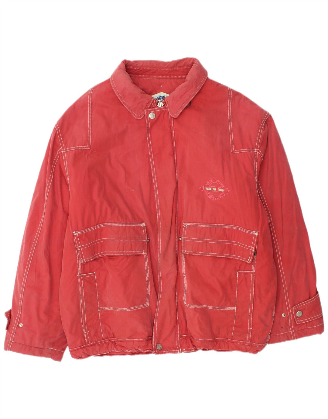 Veste coupe-vent vintage pour hommes UK 42 XL Rouge