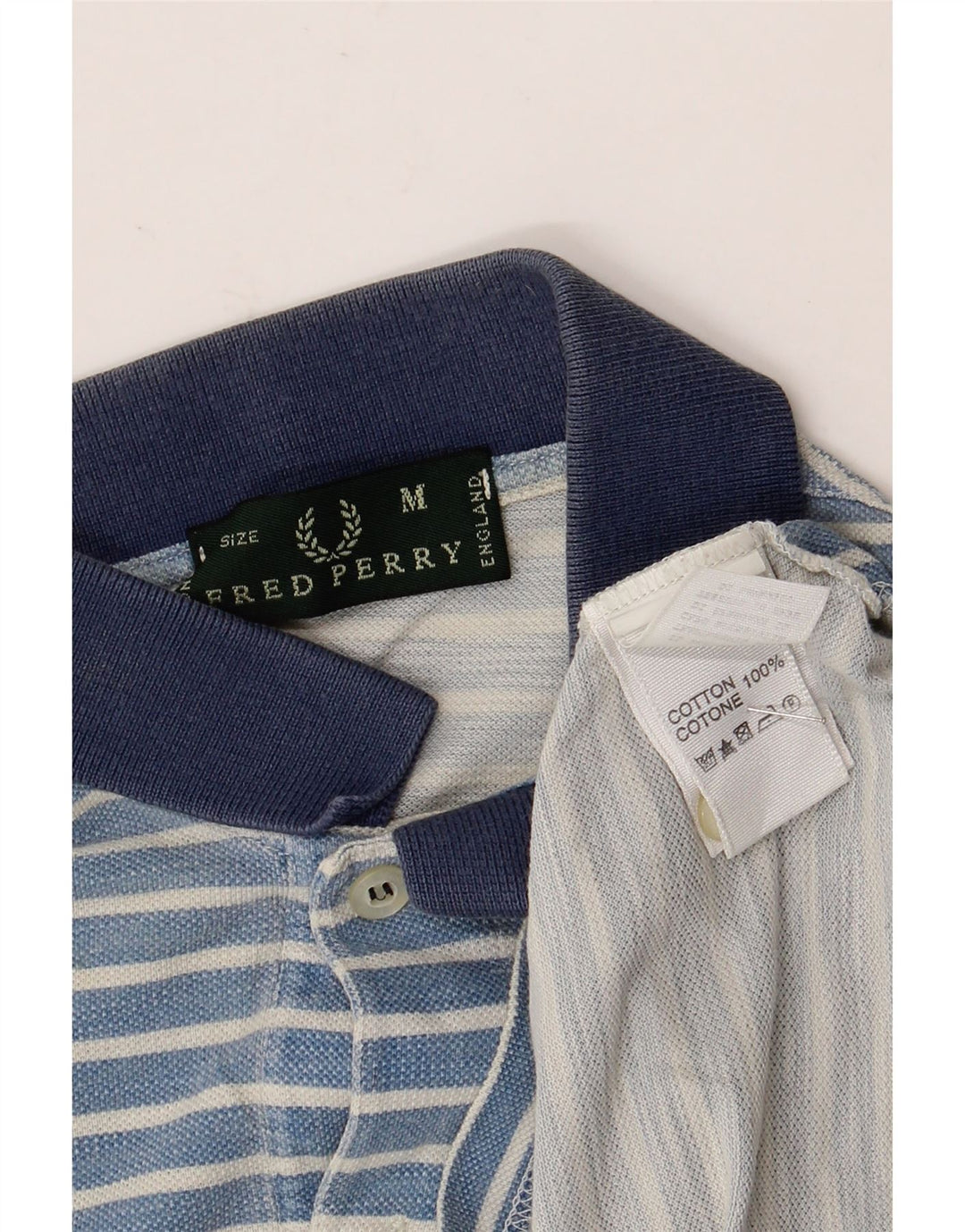 Fred Perry Polo Homme Bleu Moyen Rayé Coton
