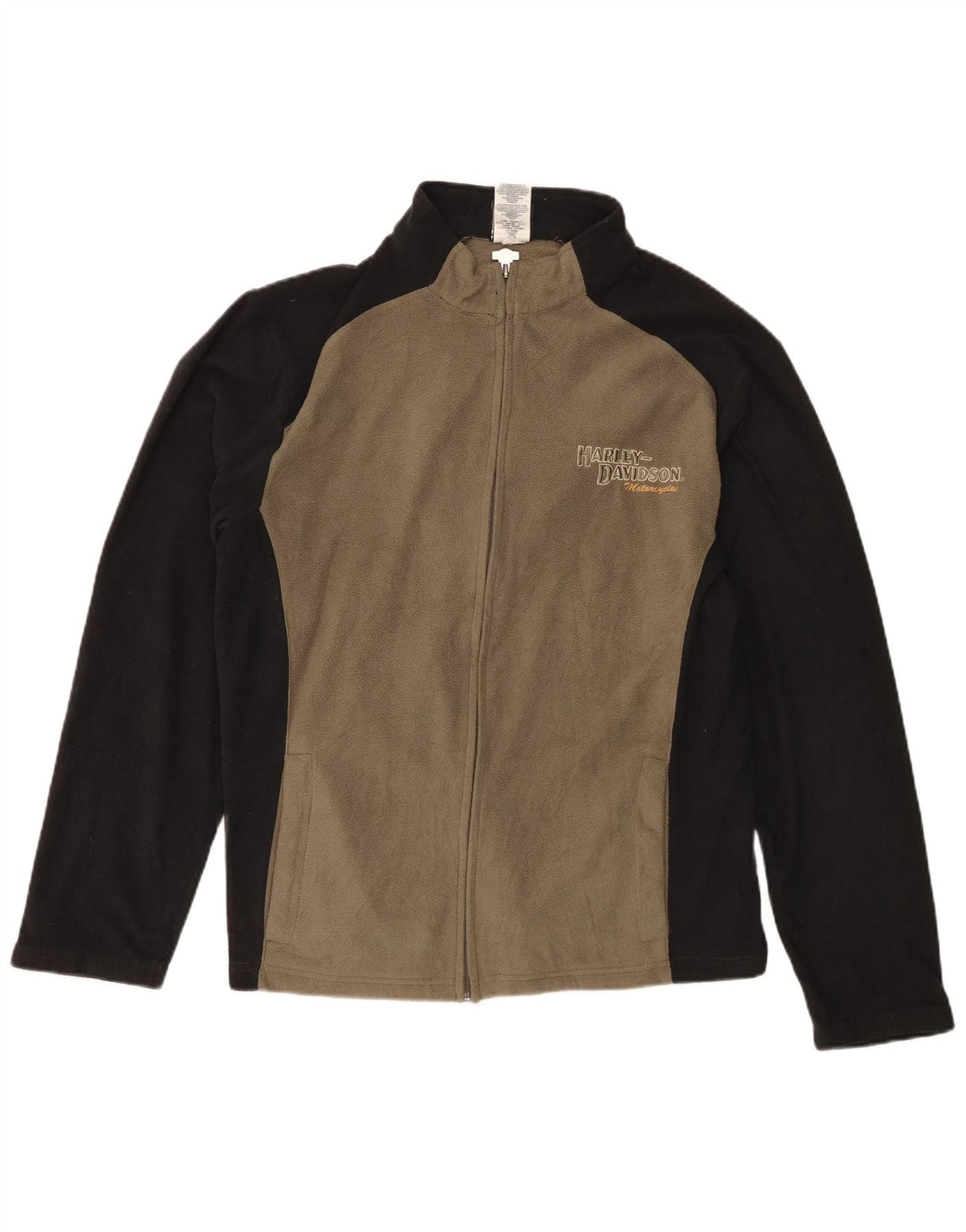 Harley Davidson Veste polaire pour homme UK 38 Medium Kaki Colourblock Polyester