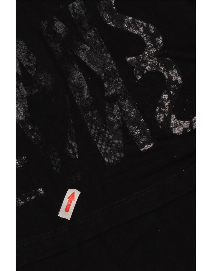 Calvin Klein T-shirt graphique pour femme UK 10 Small Noir Viscose