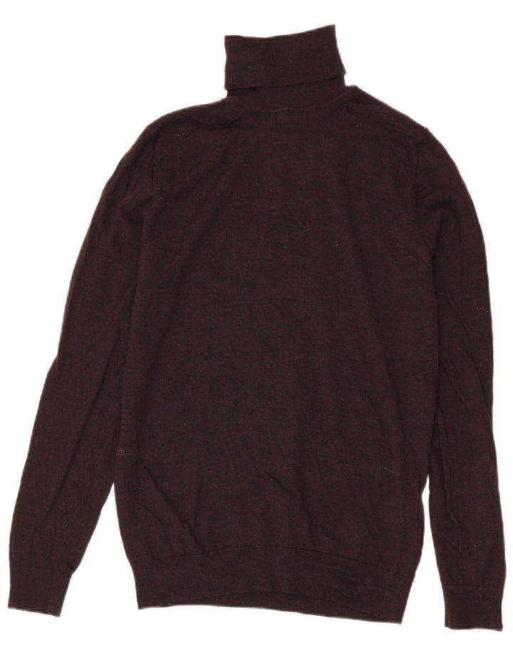 Reiss Pull Col Roulé Homme Laine Bordeaux Moyen