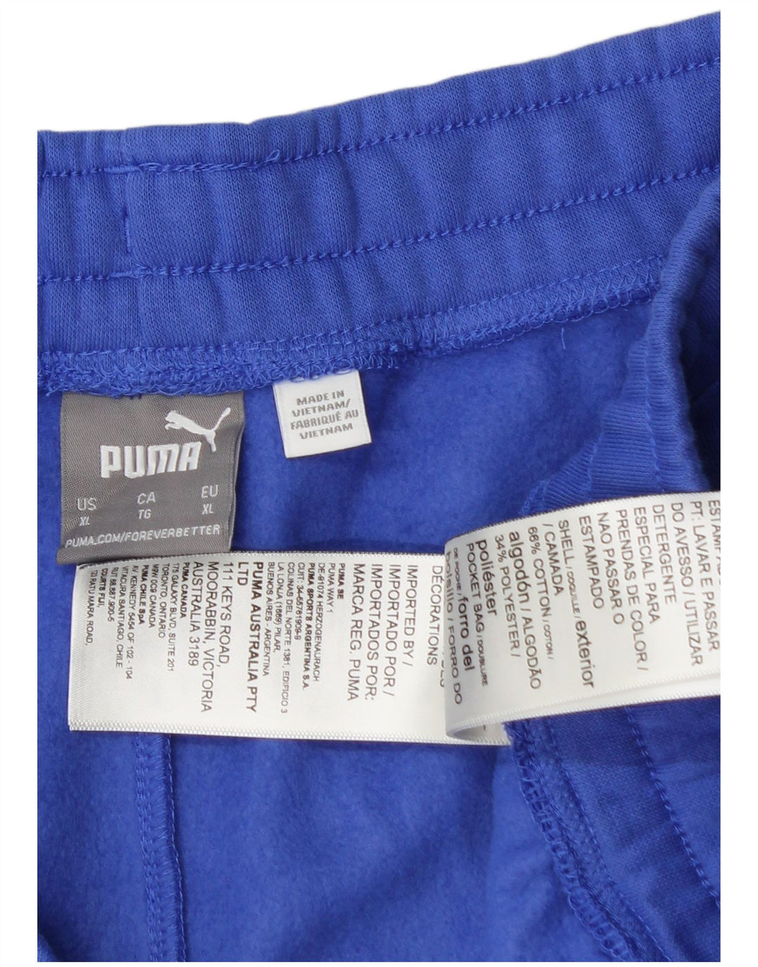 PUMA Short de Sport Graphique Homme XL Bleu Coton
