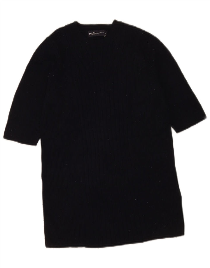 Marks & Spencer Pull col bateau pour femme UK 12 Bleu marine moyen
