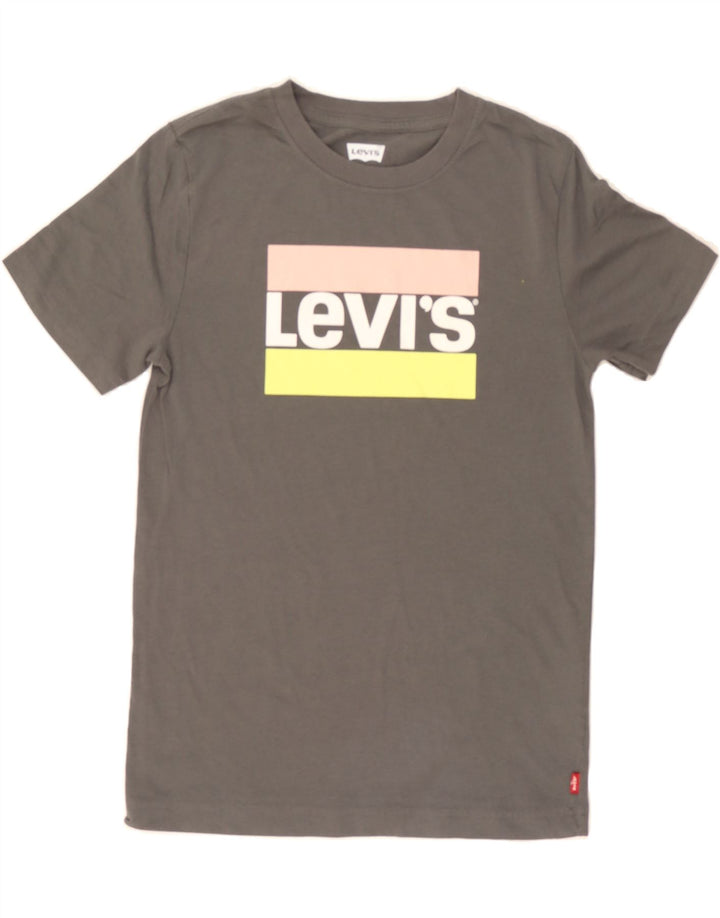 LEVI'S Boys Graphic T-Shirt Top 11-12 Years Grey Cotton Vintage Levi's and Second-Hand Levi's from Messina Hembry 