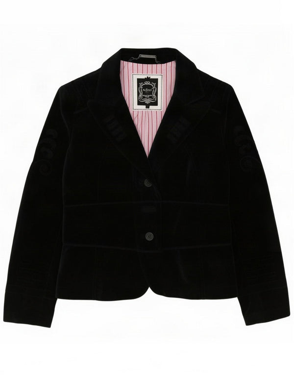PEPE Jeans Veste blazer à 3 boutons pour femme UK 14 Large Green Paisley