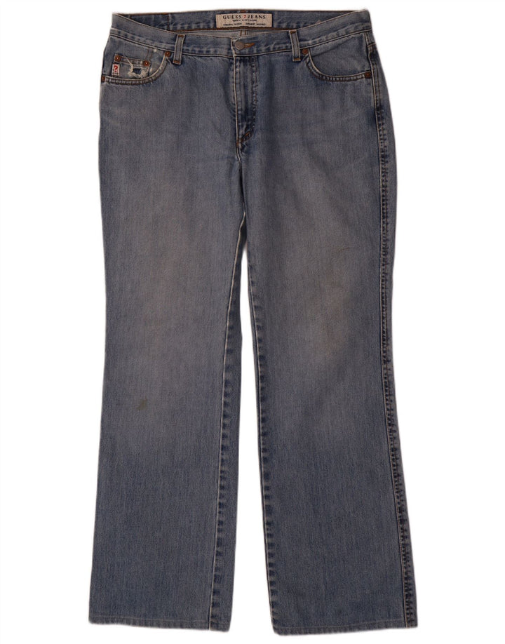 Guess Jean droit vieilli pour homme W34 L31 Bleu