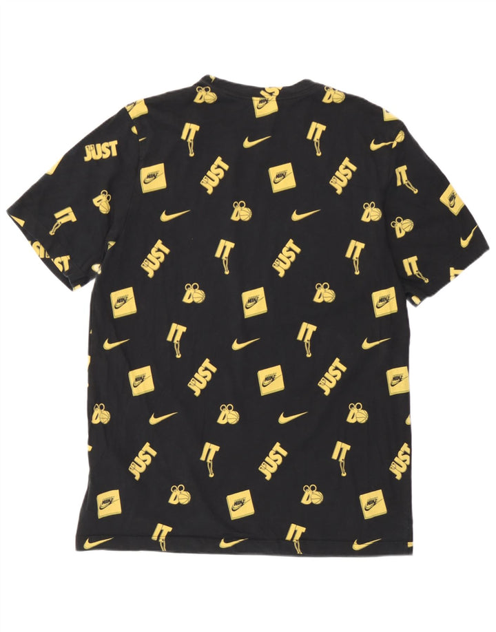 Nike T-shirt graphique en coton géométrique noir moyen pour homme