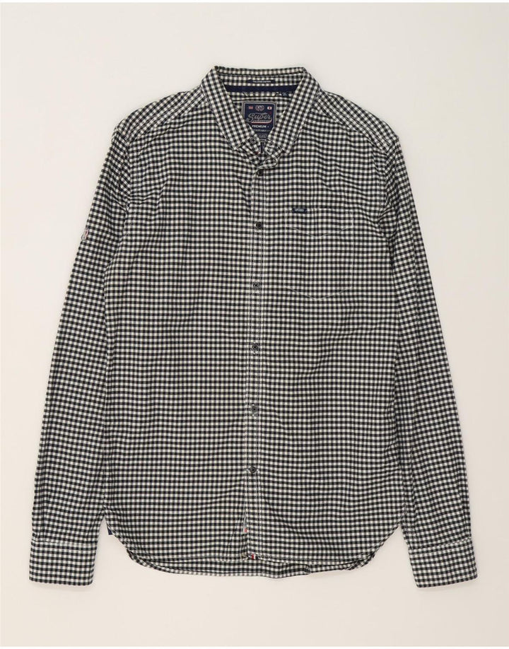 SUPERDRY Chemise Homme Large Noir Vichy Coton