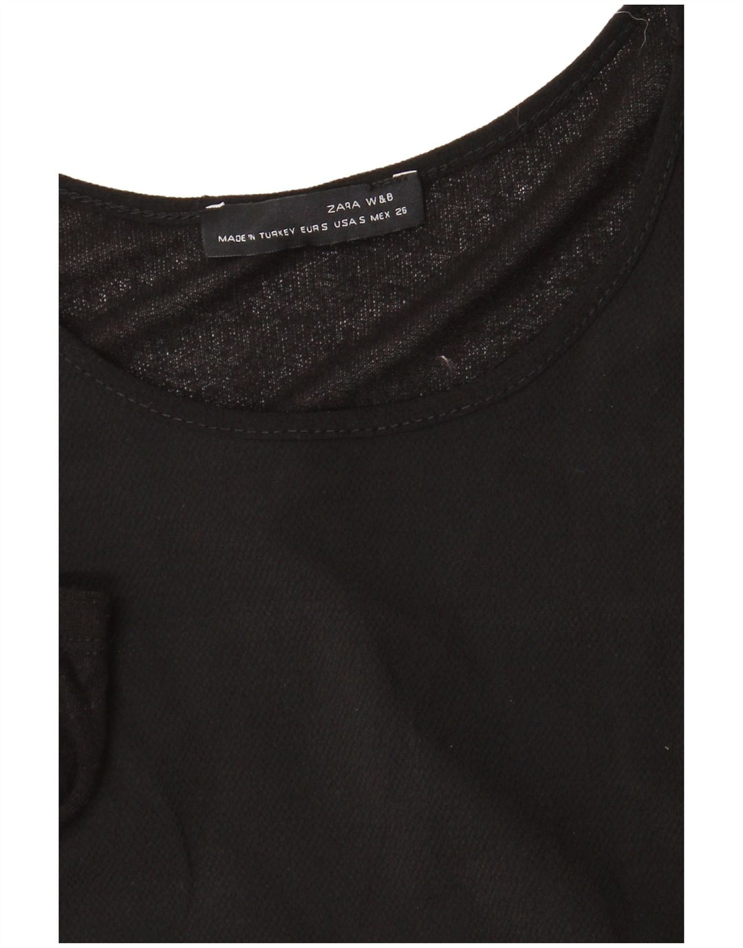 Zara Robe longue à manches longues pour femme UK 10 Small Noir