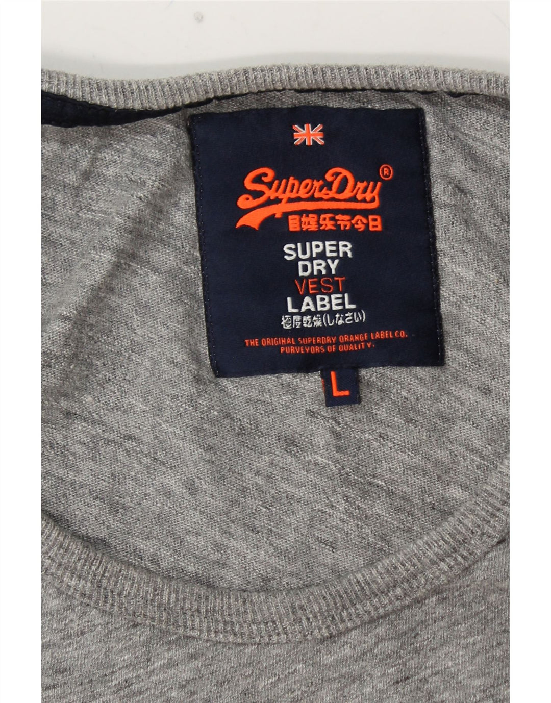 SUPERDRY Débardeur Graphique Homme Large Gris Colorblock