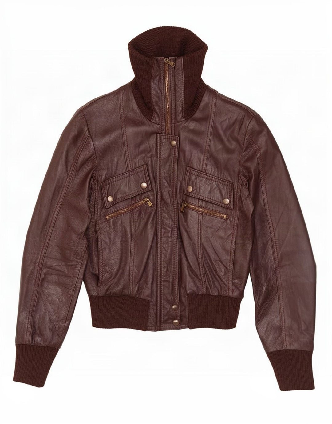 Together Veste en cuir pour homme IT 44 Marron moyen
