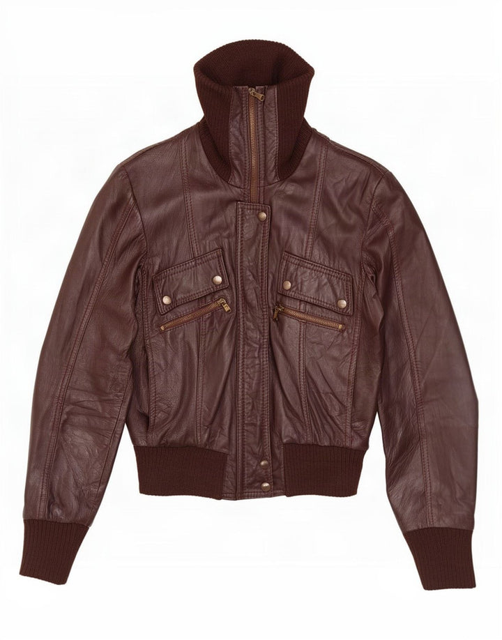 Together Veste en cuir pour homme IT 44 Marron moyen