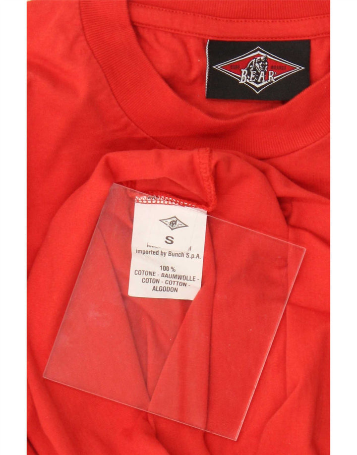Bear Haut Graphique Homme Manches Longues Petit Coton Rouge