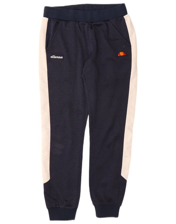 Ellesse Pantalon de survêtement pour femme Joggers UK 10 Small Navy Blue Colourblock