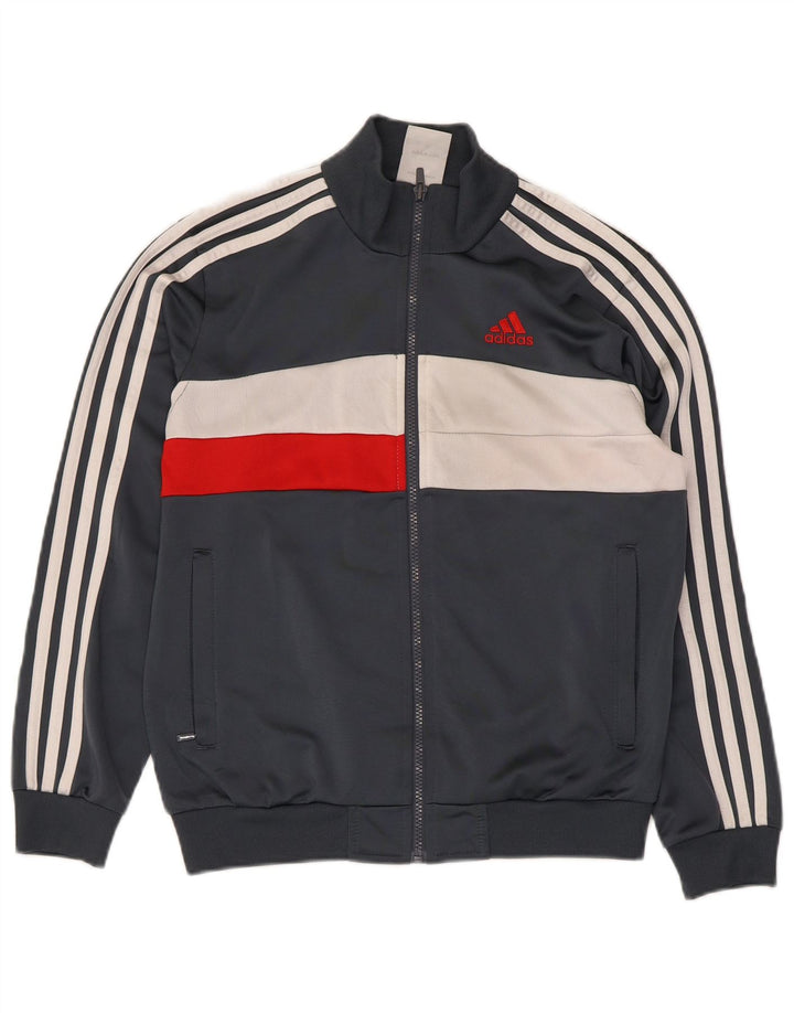 Adidas Veste de survêtement pour garçon 11-12 ans Gris Colorblock Polyester