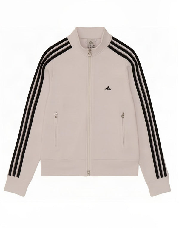 Adidas Veste de survêtement pour femme UK 10 Petit Blanc Polyester