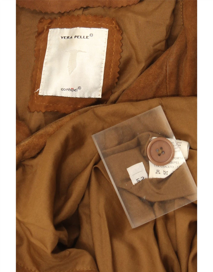 Conbipel Veste En Daim Homme IT 52 Grand Cuir Beige