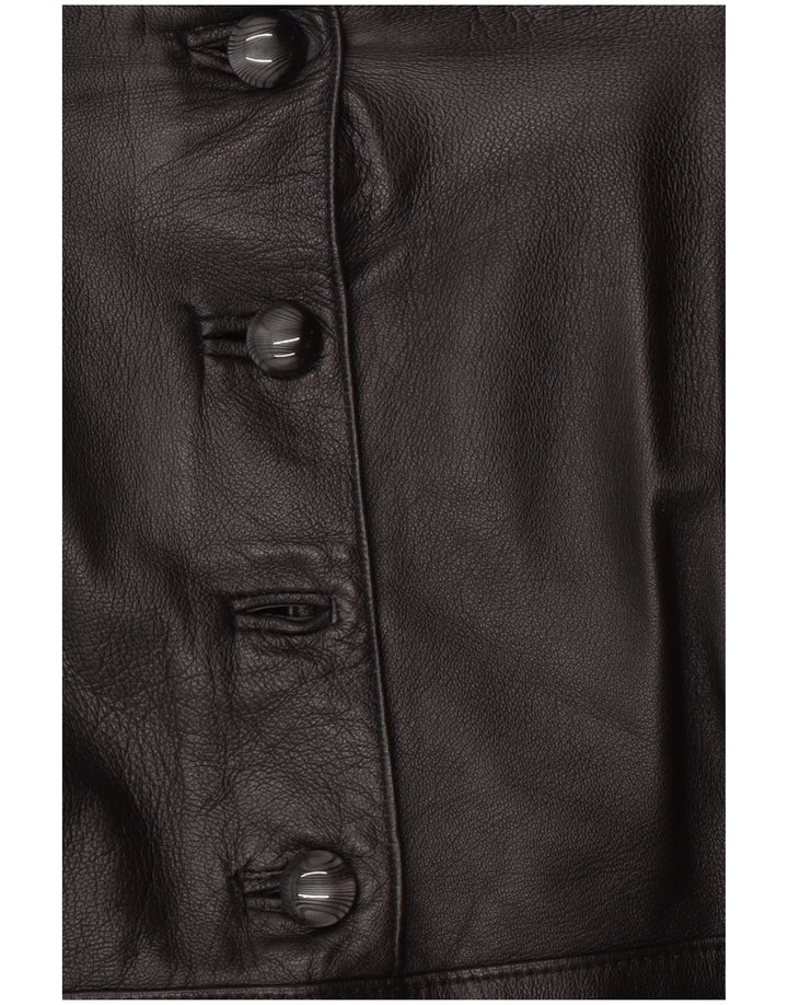 Bizzarro Jupe en cuir pour femme IT 46 Large W32 Noir