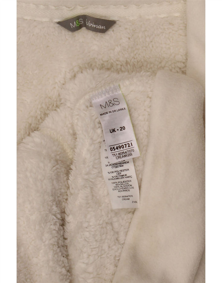 Marks & Spencer Veste polaire pour femme UK 20 2XL Coton blanc