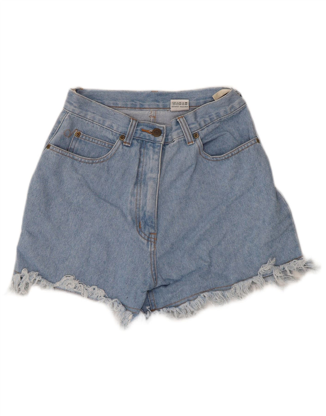Short en jean femme VINTAGE W36 XL coton bleu