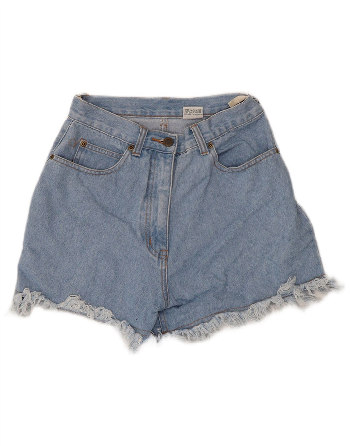 Short en jean femme VINTAGE W36 XL coton bleu