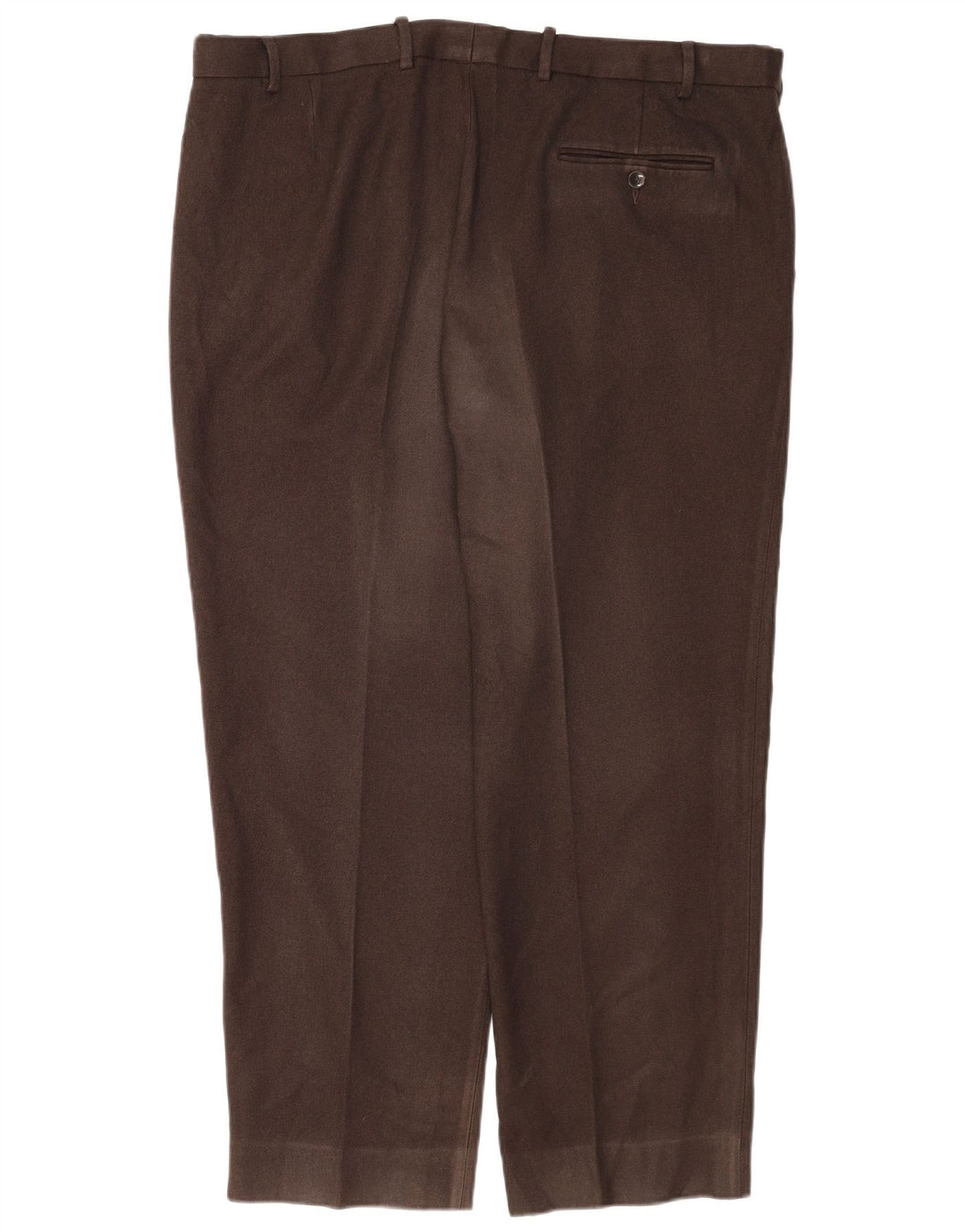 Marks & Spencer Pantalon de costume droit pour homme W42 L29 Marron Polyester