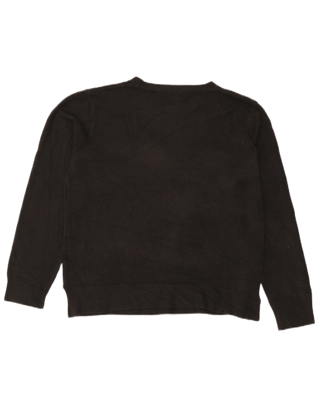 Marks & Spencer Pull à col rond pour femme UK 14 Acrylique noir moyen