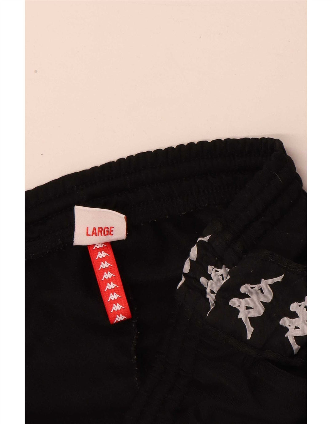 Kappa Pantalon de Survêtement Graphique Homme Large Noir