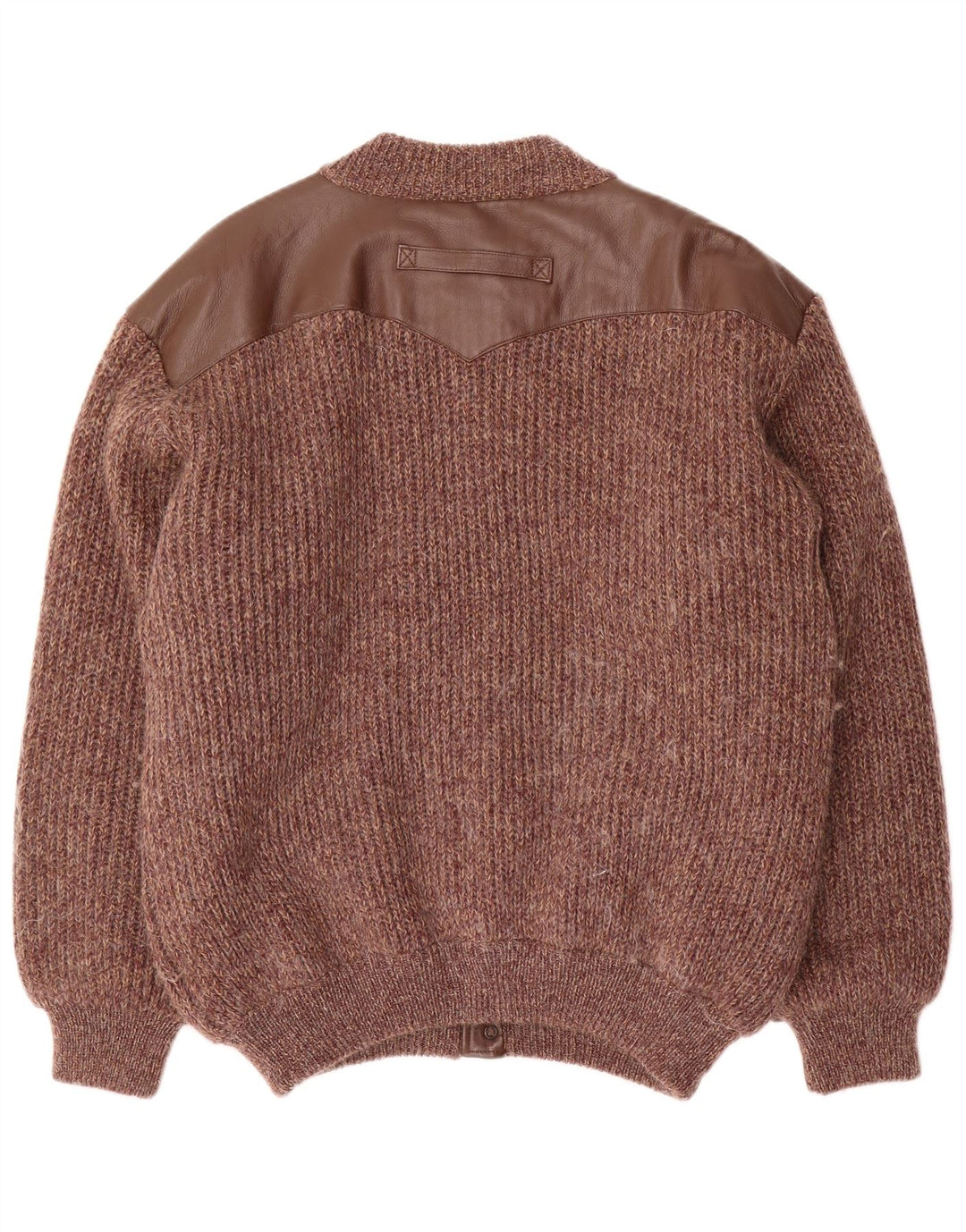 Ted Lapidus Veste Bomber En Tricot Pour Homme IT 52 XL Laine Mouchetée Marron