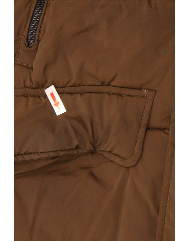 Zara Manteau rembourré pour homme UK 38 Medium Kaki Nylon Biker