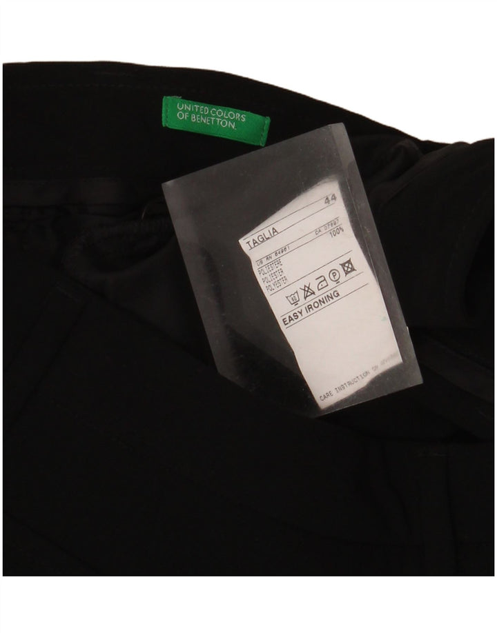 Benetton Pantalon Bootcut Femme IT 44 Medium W30 L34 Noir Polyester