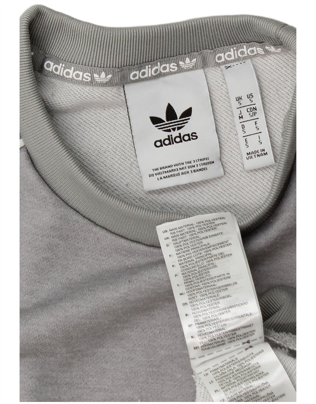 Adidas Sweat-shirt pour homme Petit gris Polyester