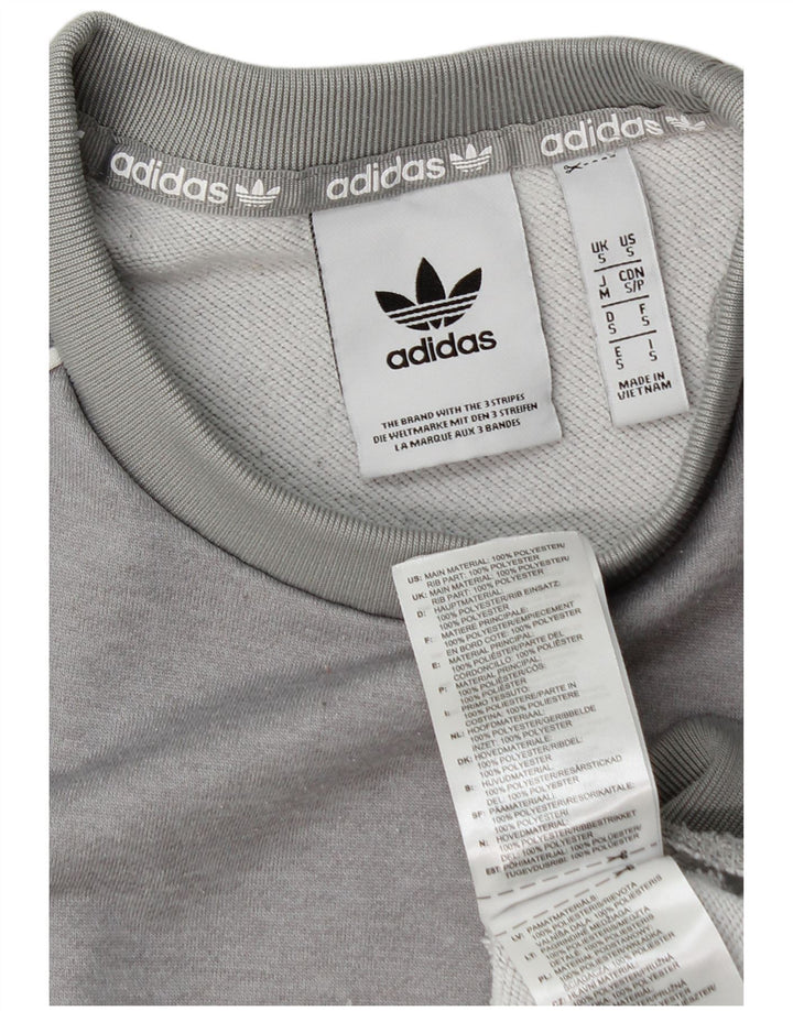 Adidas Sweat-shirt pour homme Petit gris Polyester